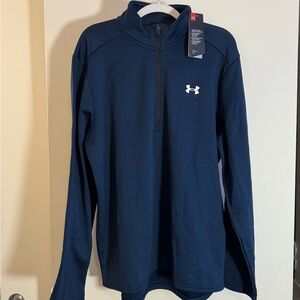 NWT Under Armour Men's Navy Fleece Quarter Zip